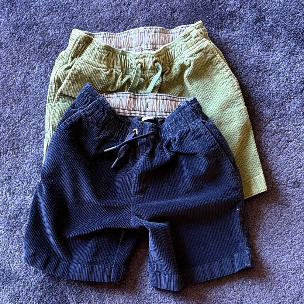 Crewcuts Navy and Green boys corduroy' Shorts